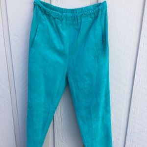 Vintage suede teal pants